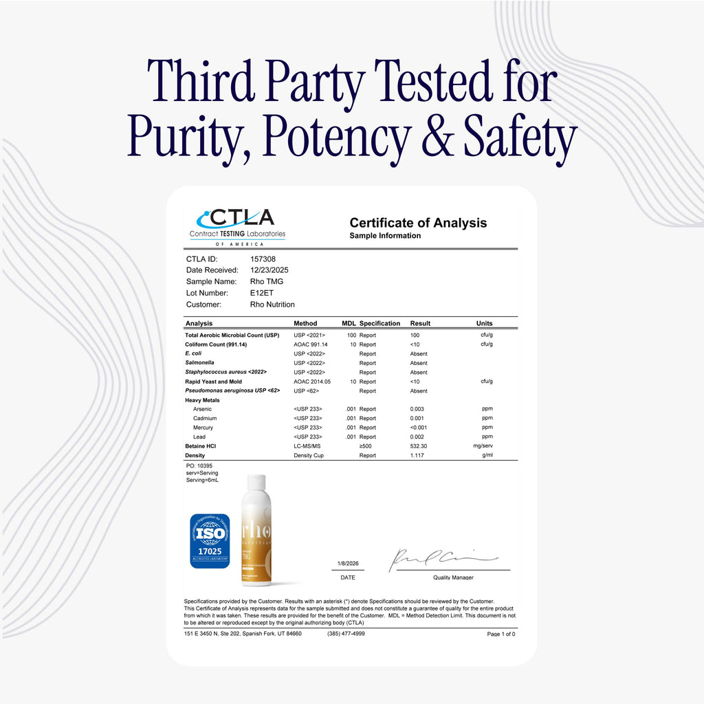 Rho Nutrition Liposomal TMG – Ultra High Absorption | High Absorption Formula, Trimethylglycine (TMG), Methylation, Liver & Metabolic Support, 30 Servings
