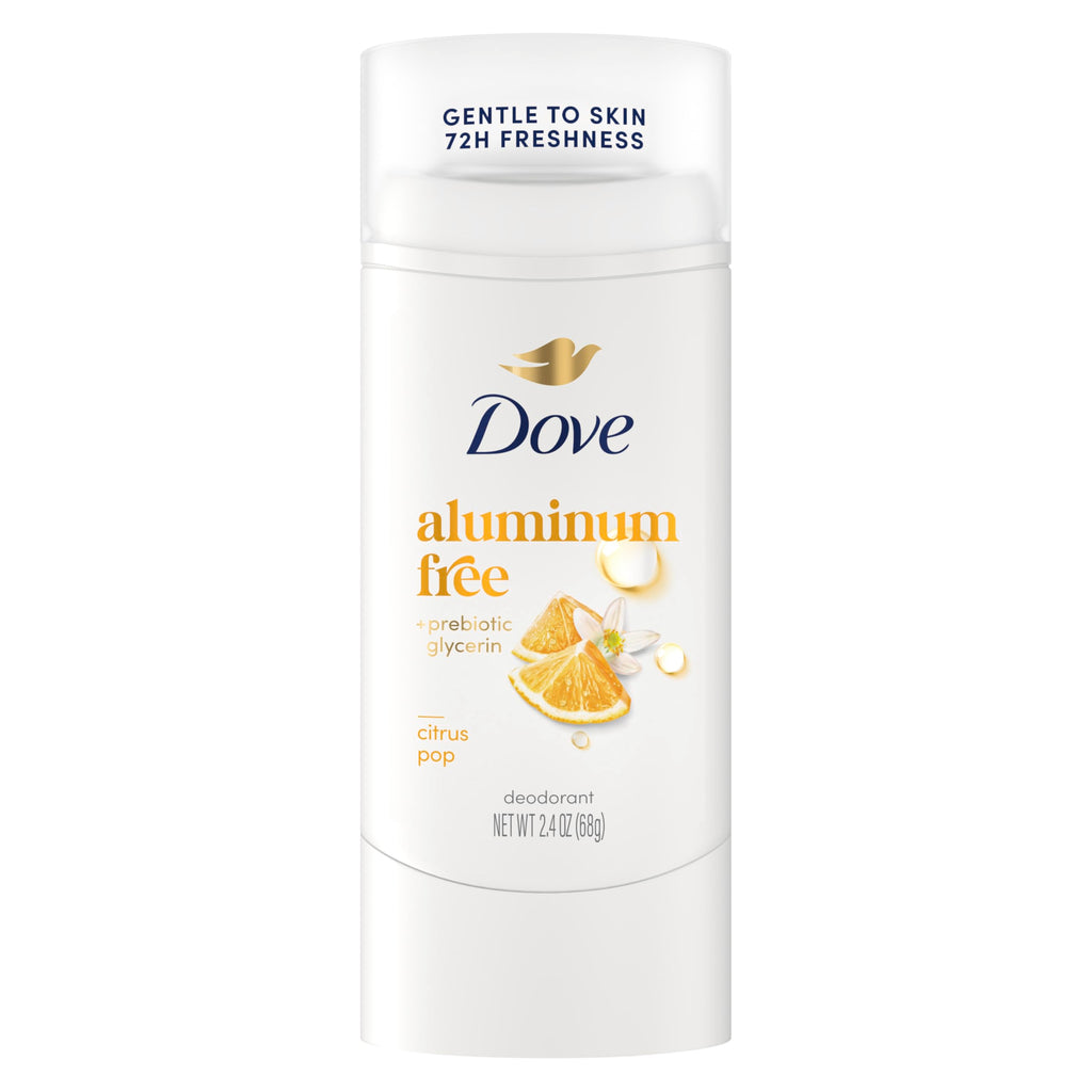 Dove Deodorant Stick Citrus Pop Aluminum Free 2.4 oz