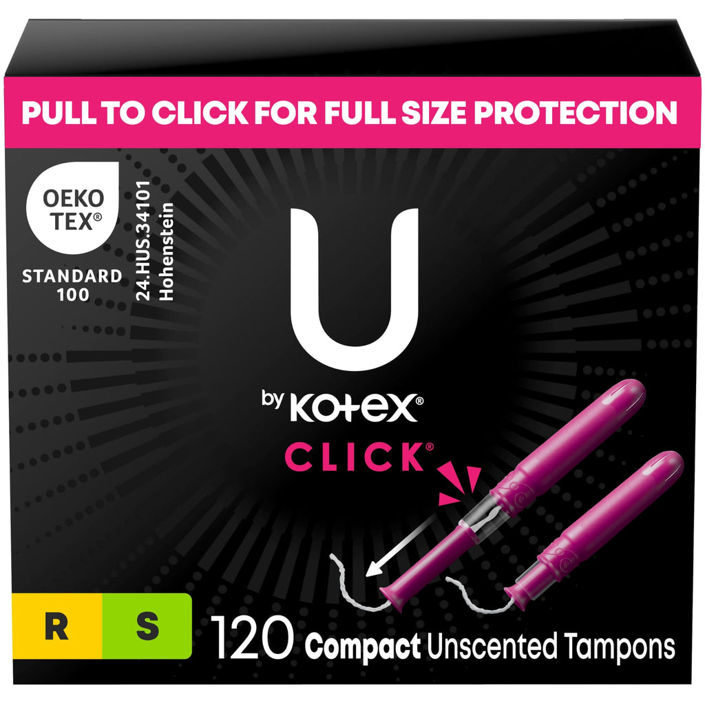 Buy now U by Kotex Tampons, Click Compact, Super Plus Absorbency, Unscented, 45 Count at indiglob india