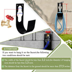 SupKing Hose Holder Wall Mount,Heavy Duty Garden Hose Hanger Reel Metal Hose Hooks Fit to100ft Expandable Watering Hose Storage