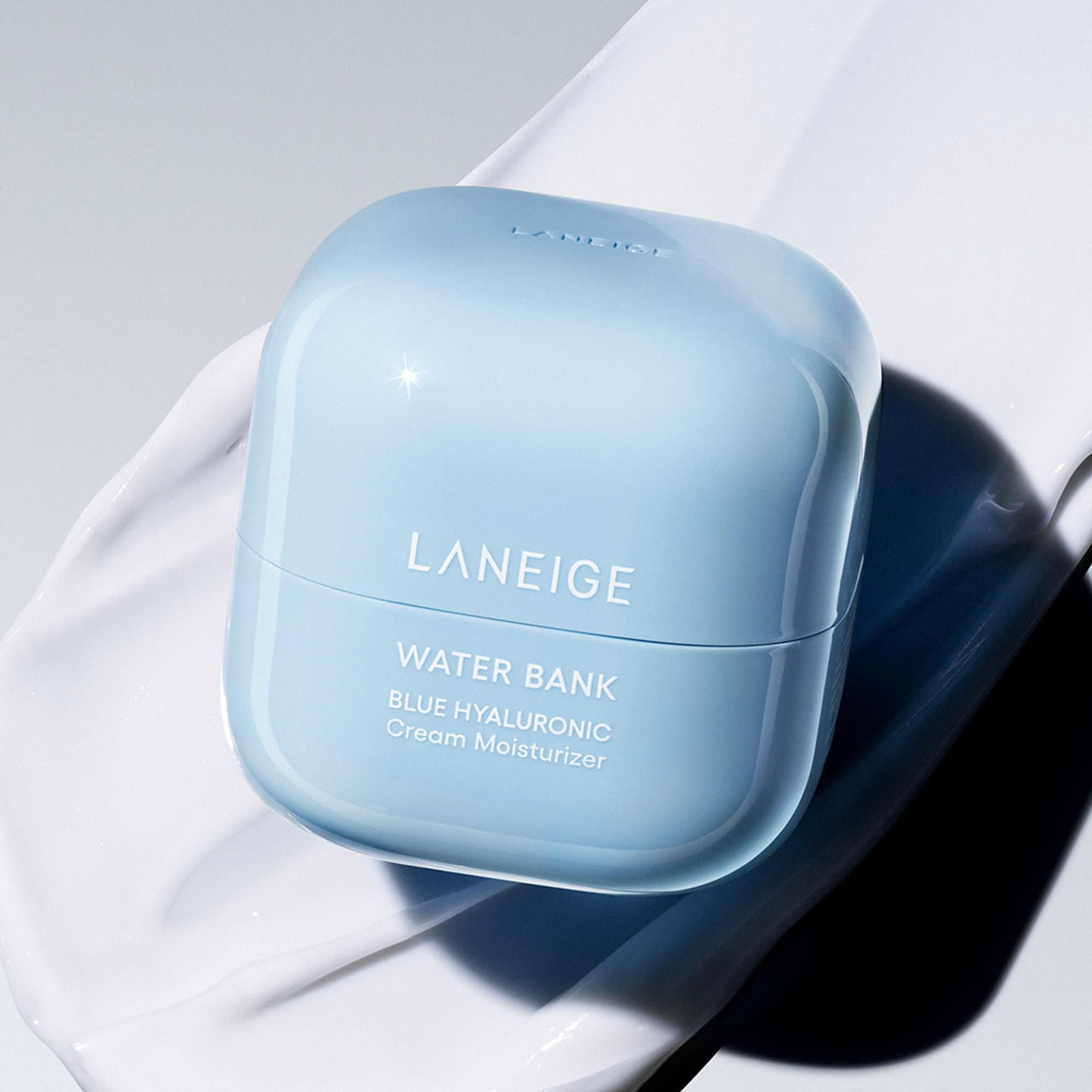 LANEIGE Water Bank Blue Hyaluronic Acid Cream Daily Face Moisturizer: Hydrating Korean Lightweight Face Cream with Ceramides & Squalane for Lasting Deep Hydration & Skin Barrier Support