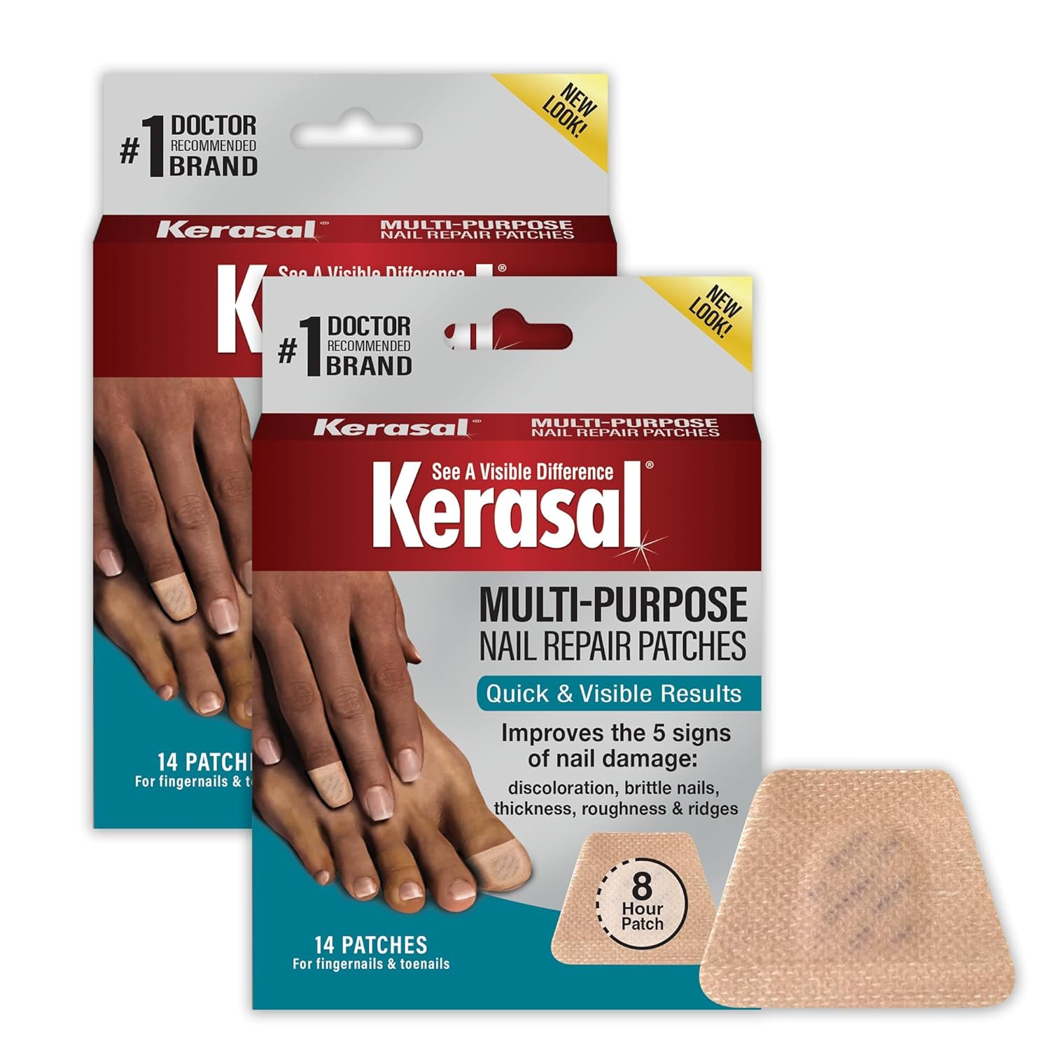 Buy now Kerasal Multi-Purpose Nail Repair, Nail Solution for Discolored and Damaged Nails, 0.43 fl oz 14 Count (Pack of 2) Patches at indiglob india