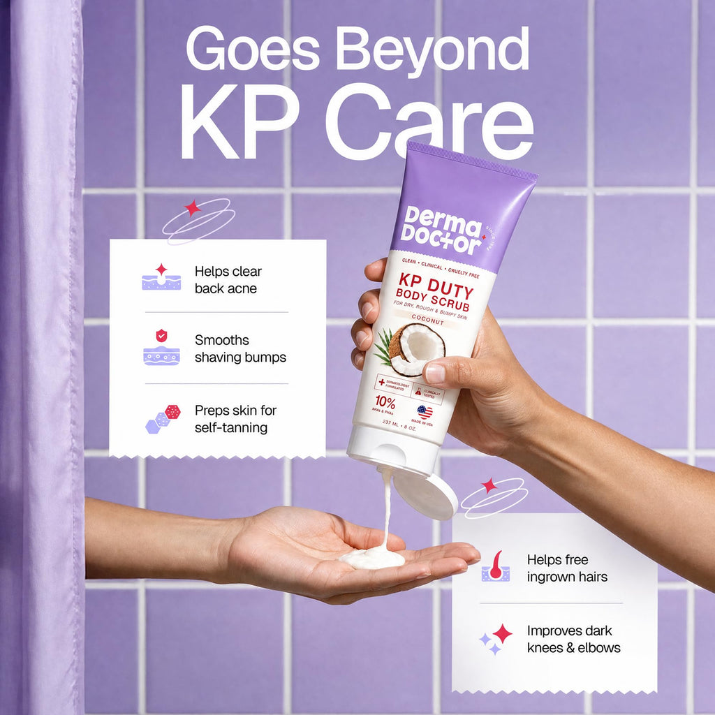 DERMAdoctor KP Bump Eraser Body Scrub, 10% AHAs + PHAs, Rough & Bumpy Skin