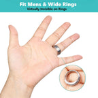 Ring Sizers for Loose Wide Rings - Invisible Clip-on Ring Size Adjusters