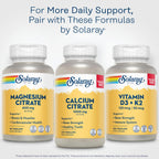 Solaray Magnesium Citrate, 400mg per Serving, 90 Vegan Capsules | Magnesium Citrate Capsules, Supplement for Calm, Bone Health, Cellular Energy, Heart & Muscle Support