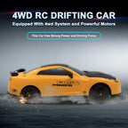 Buy now Remote Control Car RC Drift Car 2.4GHz 1:24 Scale 4WD High Speed RC Cars Vehicle with LED Lights Batteries and Drifting Tires Racing Sport Toy Cars for Adults Boys Girls Kids Gift at indiglob india