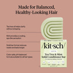 Buy now Kitsch Clarifying Tea Tree & Mint Conditioner Bar - Hair Conditioner for Scalp & Oil Control - Vegan Conditioner for Women and Men, Color-Safe, Sustainable Hair Care - Made in USA, 2.7 oz at indiglob india