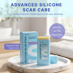 Suquato Silicone Scar Stick – Silicone Keloid Scar Removal Cream for Face & Body, Helps Improve Surgical Scars, C-Section, Acne Scars & Stretch Marks, Portable Twist Stick– 20g