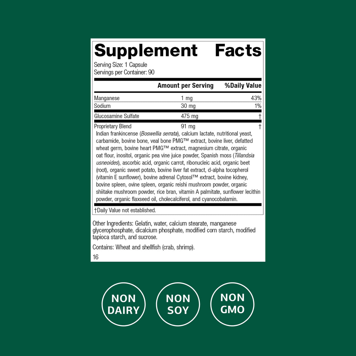 Standard Process Glucosamine Synergy, Connective Tissue, 90 Capsules