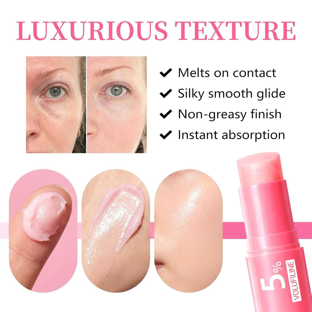 PDRN Pink Collagen Volume Multi Balm, Volufiline Stick 2PCS | Hydrating Multi Wand, Smooth Fine Lines & Wrinkles, Nourishing Collagen Stick for Face, Eye & Lip Care