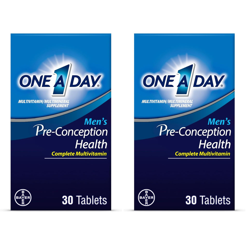 One A Day Men's Pre-Conception Health Multivitamin to Support Sperm Health, Supplement for Men with Vitamin C, Vitamin E, Selenium, Zinc, and Lycopene, 30 Count