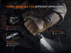Fenix PD36R ACE 3000 Lumen Rechargeable Tactical Flashlight, USB-C Dual Switch, Set Customizable Brightness Levels, Strobe SOS Long Runtime Waterproof EDC Duty Light Camping Hunting Emergency