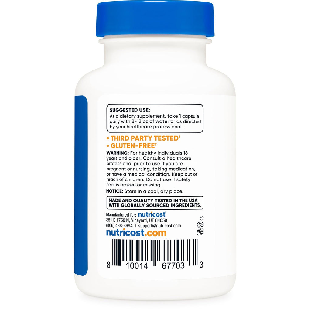 Nutricost Zinc Carnosine 86mg, 120 Capsules, Zinc L-Carnosine Supplement | GMO-Free, Gluten Free