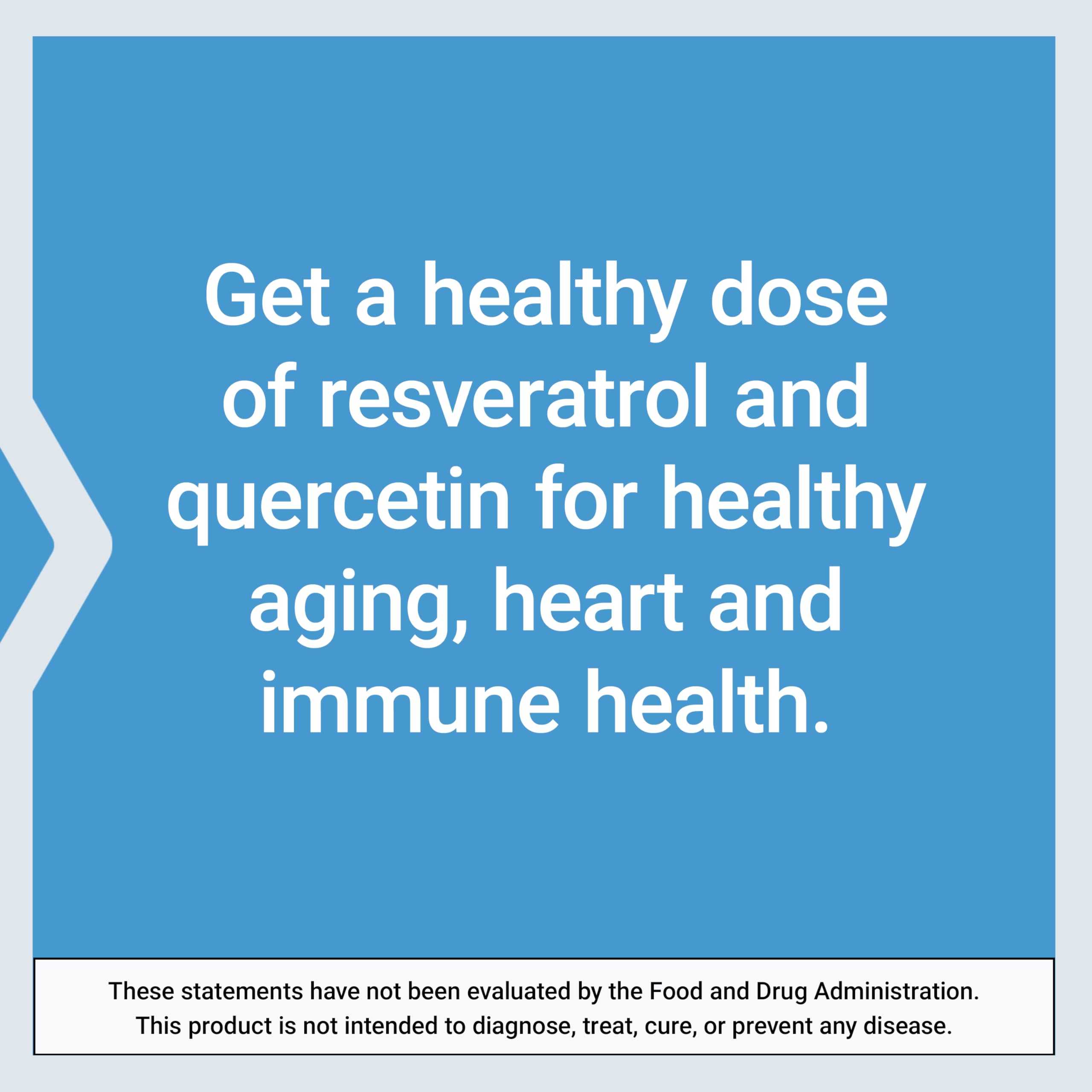 Life Extension Optimized Resveratrol Elite, Trans-resveratrol, quercetin, Healthy Aging, Heart Health, Brain Health, oxidative Stress, Gluten-Free, Non-GMO, Vegetarian, 60 Capsules
