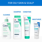 CeraVe Oil Control Shampoo, Clarifying Shampoo with Hyaluronic Acid, 12oz | Sulfate-Free Oily Hair Formula with Ceramides Deeply Purifies To Remove Excess Oil While Delivering Lightweight Hydration