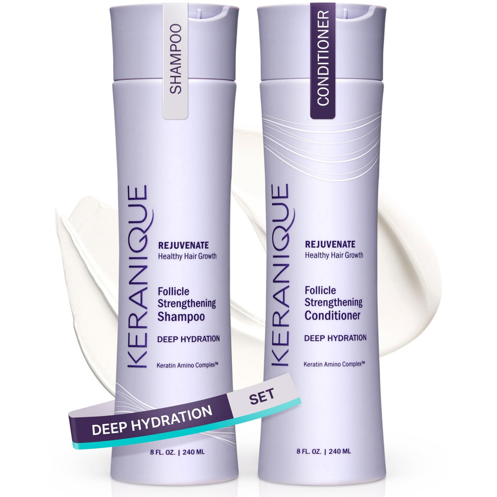 Keranique Damage Control Anti-Breakage Shampoo & Conditioner for Damaged, Thinning Hair – Intense Repair, Strengthening with Keratin, Biotin, Panthenol – Sulfate & Paraben Free, Keratin Amino Complex™
