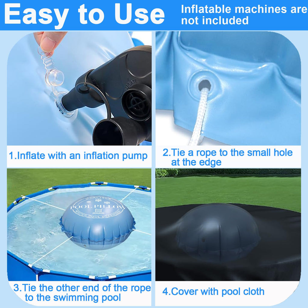 Pool Pillows for Above Ground Pools, 0.5mm Ultra Thick PVC Pool Air Pillow