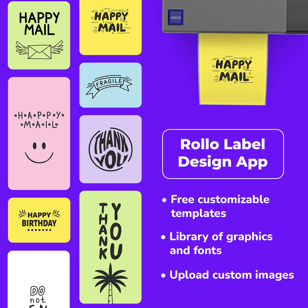 Rollo USB Shipping Label Printer - Commercial Grade 4x6 Thermal Printer