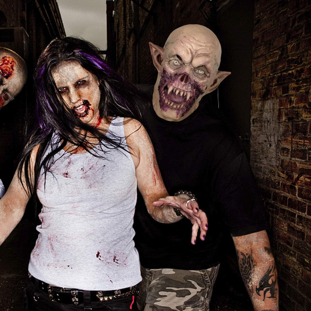 Buy now MOLEZU Vampire Mask Zombie Head Mask for Adult, Scary Horror Creepy Demon Monster Mask for Halloween Costume Party. at indiglob india