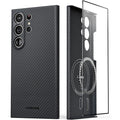 Buy now Thinborne Compatible with Samsung Galaxy S24 Ultra Case, [Made of 600D Aramid Fiber] [Magnetic Charging] [Thin & Lightweight] [ Slim Minimalist Style with Carbon Fiber Textures] Galaxy S24 Ultra Black - S24 Ultra at indiglob india