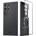 Buy now Thinborne Compatible with Samsung Galaxy S24 Ultra Case, [Made of 600D Aramid Fiber] [Magnetic Charging] [Thin & Lightweight] [ Slim Minimalist Style with Carbon Fiber Textures] Galaxy S24 Ultra Black - S24 Ultra at indiglob india