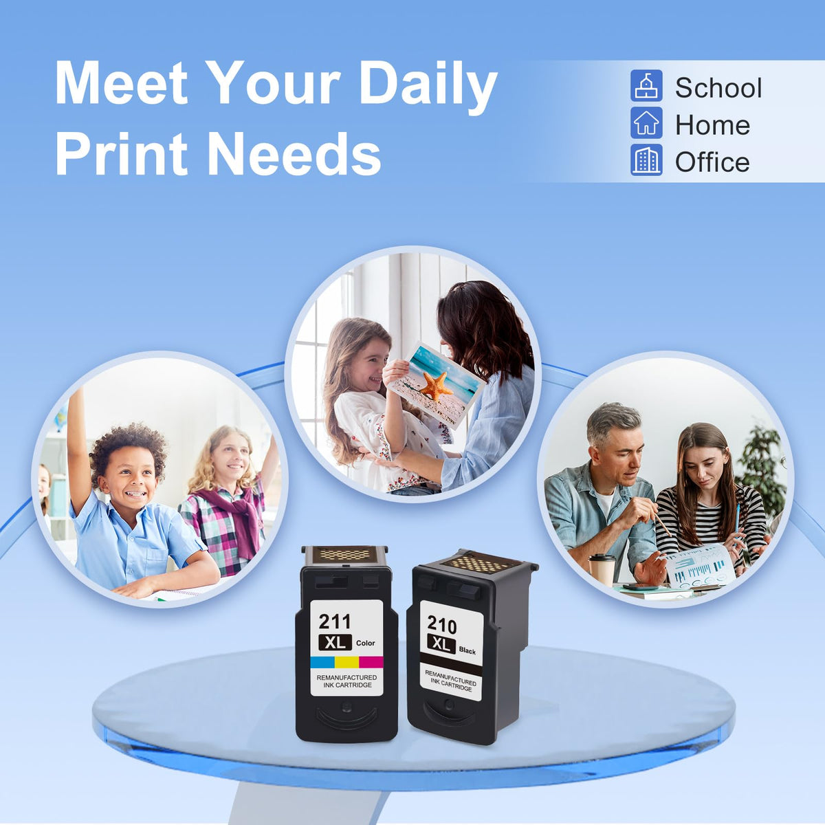 myCartridge SUPRINT Replacement for Canon 210 XL 211 XL Ink Cartridge 2PK