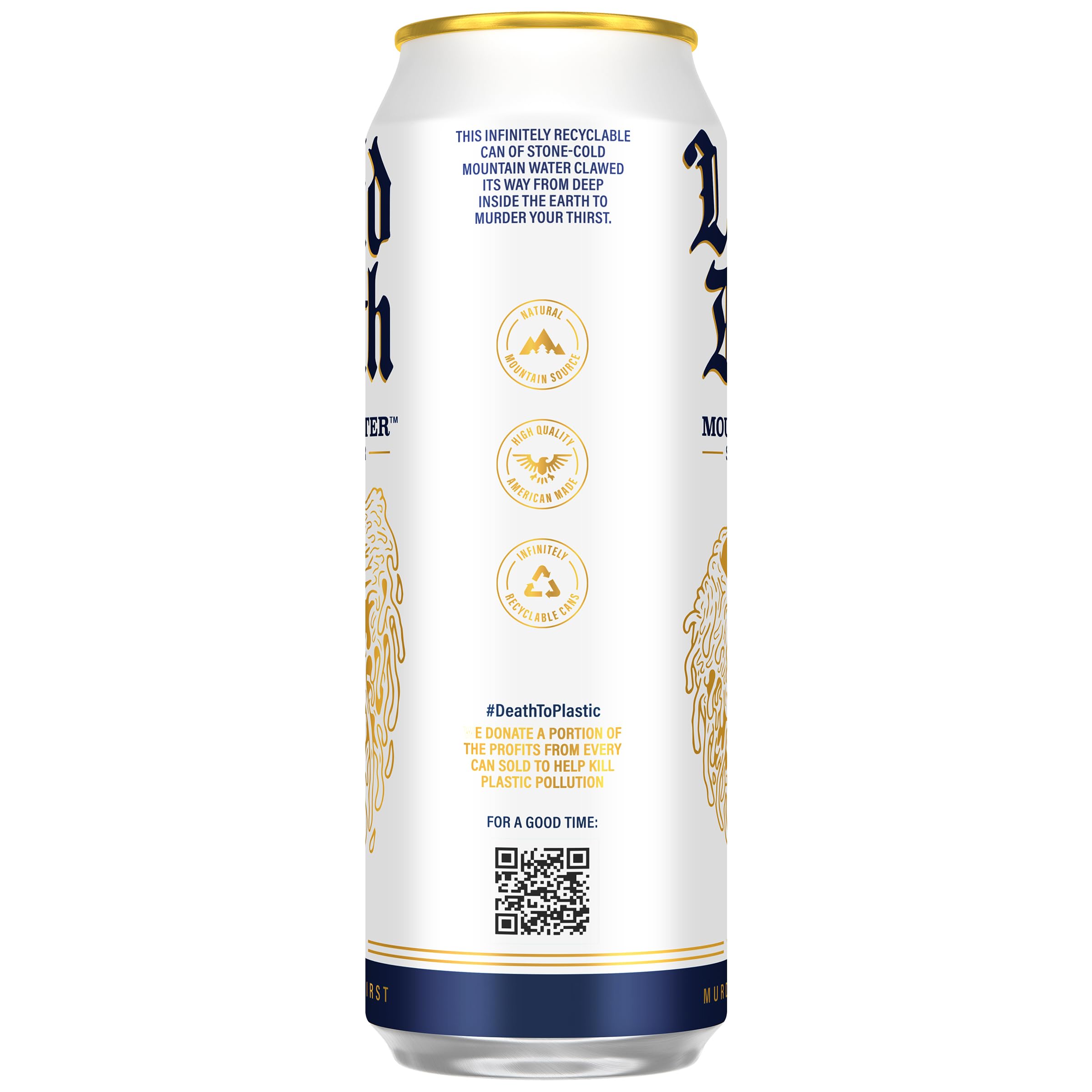 Buy now Liquid Death Sparkling Mountain Water, Real Mountain Source, Ice-Cold Cans, Infinitely Recyclable, 12 Fl Oz (Pack of 12) at indiglob india