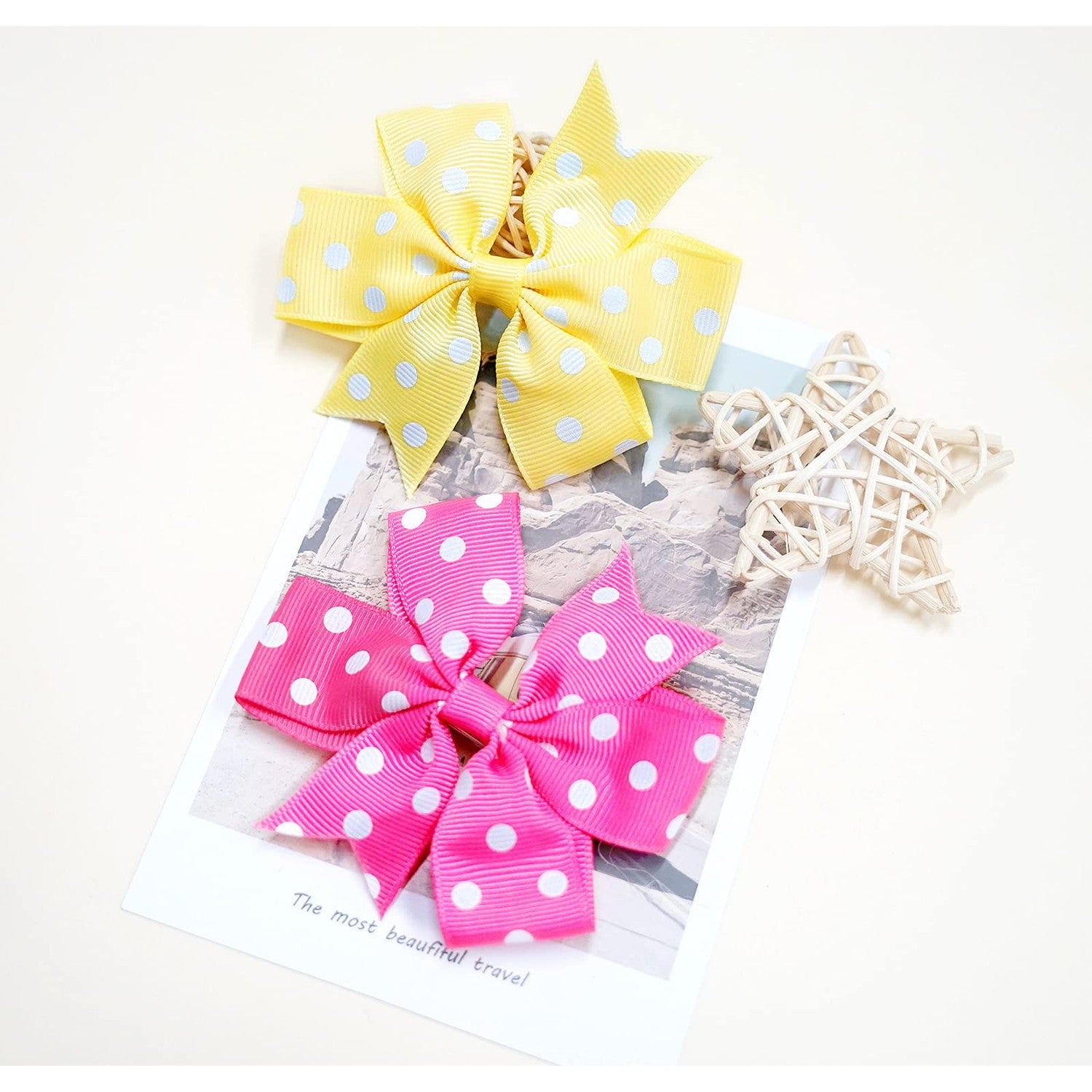 40Pcs 3" Hair Bows for Girls Toddler Pinwheel Polka Dot Bow Alligator Clips | 20 Colors in Pairs Girls Bows | Durable Metal Clips | Back to School Bows |Toddler Hair Accessories
