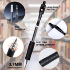 Aen Art 30 Gel Pens, Retractable Gel Ink Roller Pens for Smoothly Writing