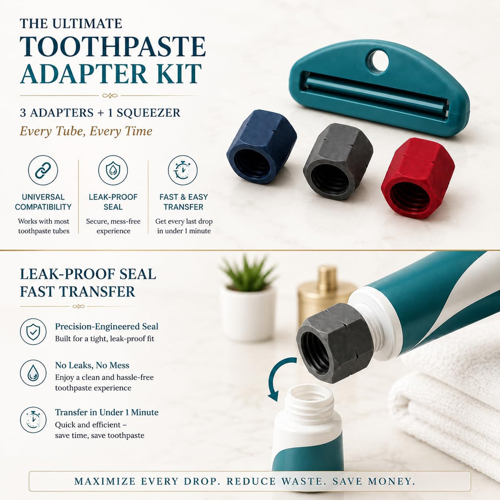 Travel-Size Toothpaste Refill Adapter and Squeezer, 4 Count (Pack of 1)