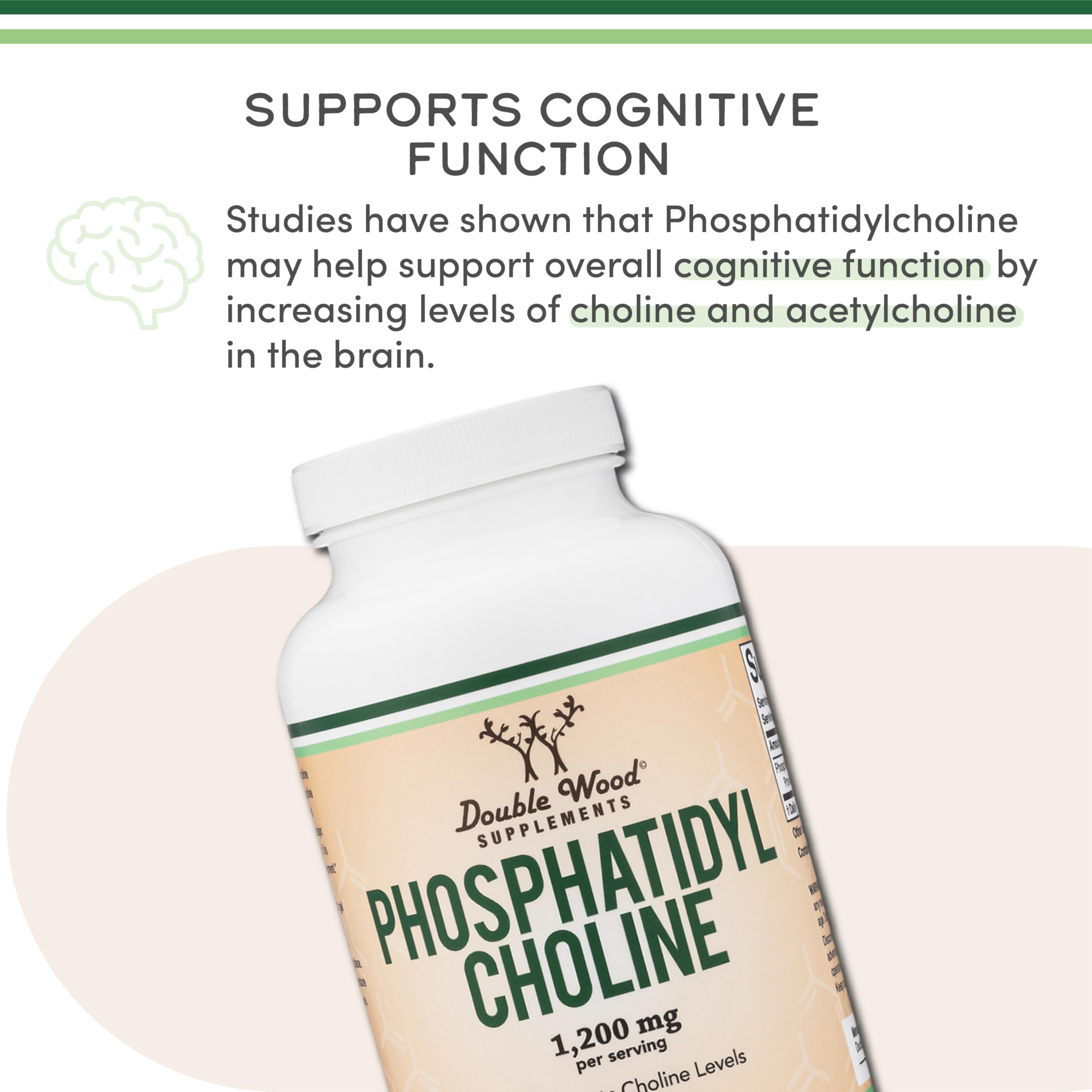 Phosphatidylcholine 1,200mg (420mg PC), Memory & Liver, 210 Softgels | Supports Memory & Cognition, Healthy Liver Support, Focus & Clarity, ~420mg per Softgel, Third-Party Tested