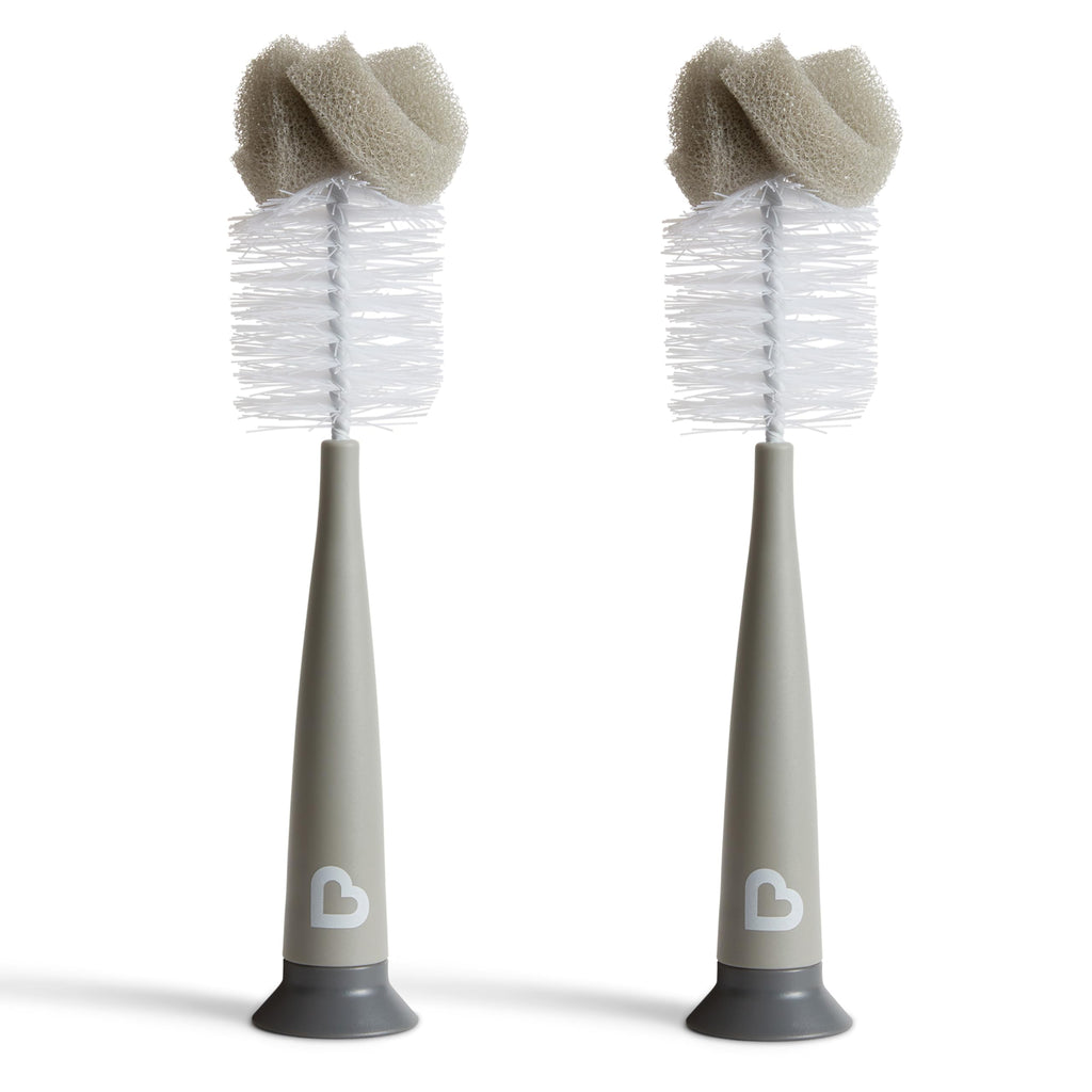 Buy now Munchkin Sponge Bottle Brush, Grey/Sage, 2 Count (Pack of 1) at indiglob india