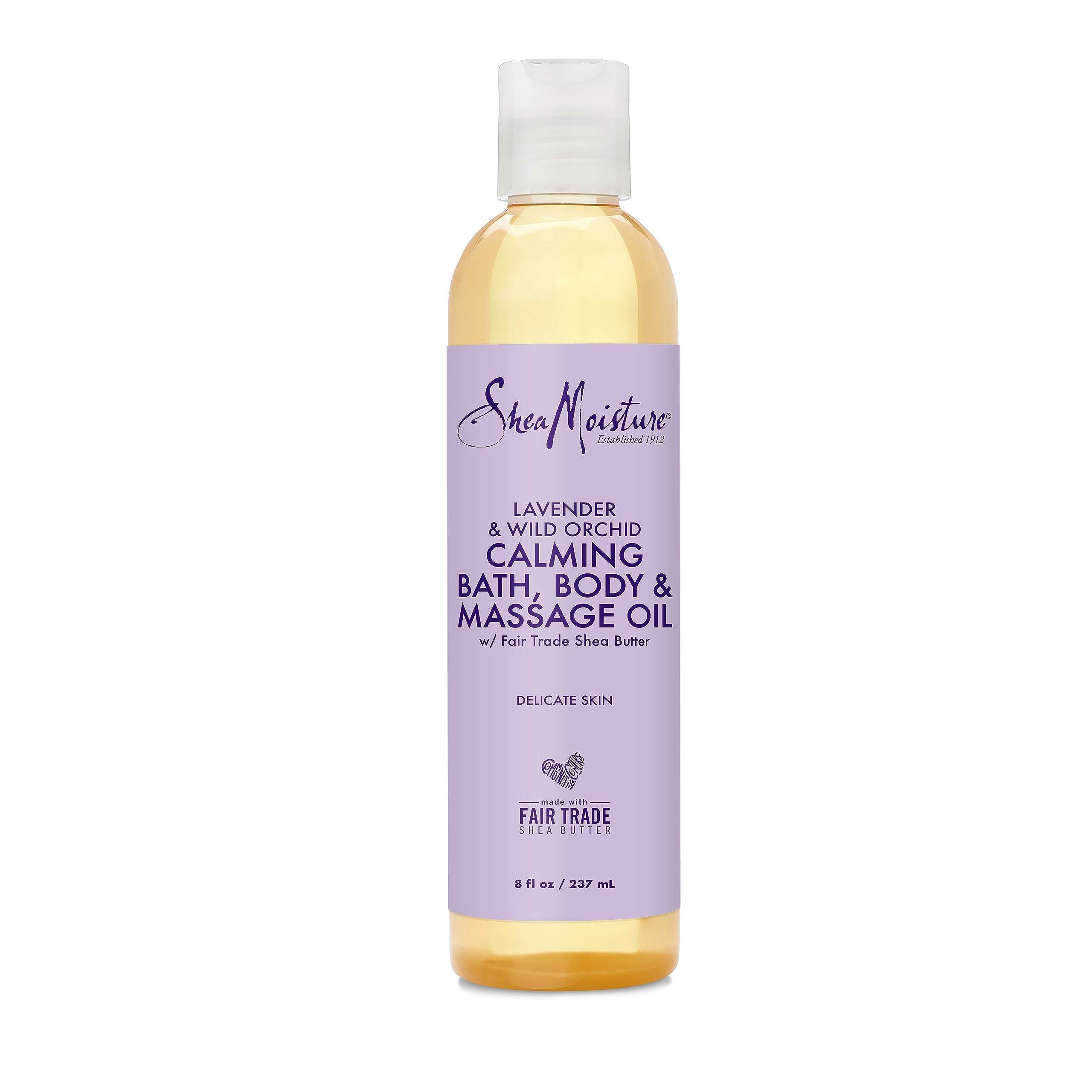 Buy now SheaMoisture Bath, Body and Massage Oil Lavender Wild Orchid Calming Moisturizer for Sensitive Skin 8 oz at indiglob india
