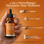 Turmeric Curcumin & Milk Thistle Drops, Liver Health & Joint Support, 2 oz