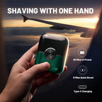 Electric Foil Shavers for Men: 4 Floating Blades & Dual Speed | Mini Electric Razors for Men With Wet or Dry - Cordless Razor with LED Display- Face Shaver with USB-C Charge & Travel Lock