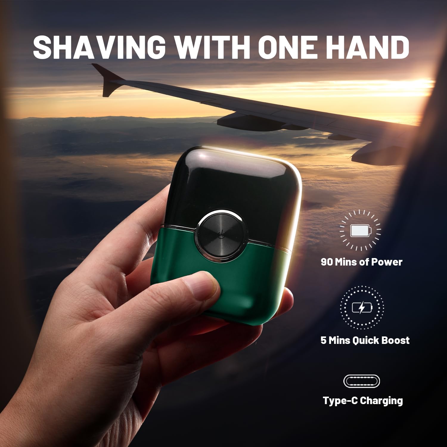 Electric Foil Shavers for Men: 4 Floating Blades & Dual Speed | Mini Electric Razors for Men With Wet or Dry - Cordless Razor with LED Display- Face Shaver with USB-C Charge & Travel Lock