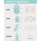 Buy now Compression Packing Cubes Set for Travel - Lightweight, Durable Clothes Organizer for Carry-On Luggage and Suitcases by TRIPPED Travel Gear at indiglob india
