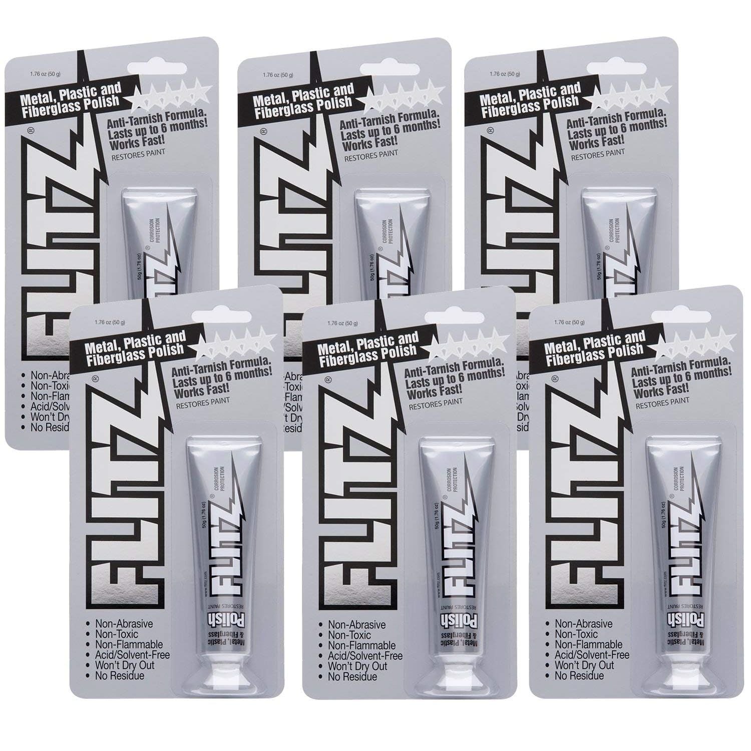 Buy now Flitz Multi-Purpose Metal Polish Paste - 1.76oz Tube of USA-Made Chrome Polish - Works on Stainless Steel, Aluminum, Plastic, Jewelry and Cars - Non-Abrasive Cleaner & Rust Remover (1 Pack) 1.76 oz 6 at indiglob india