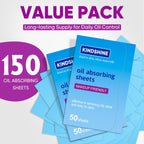 KINESHINE 150Pcs High-Performance Oil Absorbing Sheets for Face | Makeup Friendly, Oil Blotting Sheets for Face, Blotting Papers for Oily Skin, Travel-Friendly, Suitable for men & women