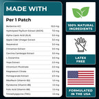 Berberine Patches | with L-Glutamine,Garcinia Cambogia & Resveratrol | For Women & Men, 30 Days Supply