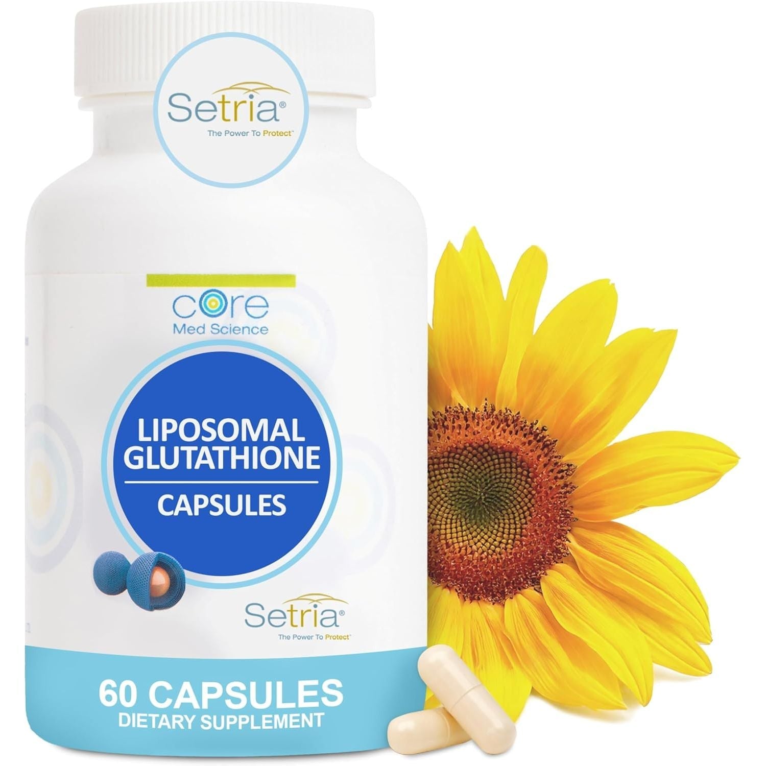 Buy now Core Med Science Liposomal Glutathione Supplement (500mg, 60 Softgels) - Pure Reduced Setria with Phospholipid Complex - Antioxidant Supplement for Energy, and Skin Capsule at indiglob india