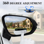 Buy now LivTee Blind Spot Mirror, Rectangular Shaped HD Glass Frameless Convex Rear View Mirror with wide angle Adjustable Stick for Cars SUV and Trucks, Pack of 2 at indiglob india