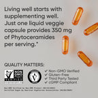 Sports Research® Phytoceramides 350mg w/Ceratiq®, 60 Liquid Caps | Plant-Derived Ceramides for Beauty from Within Skin Hydration | Non-GMO, 60 Servings