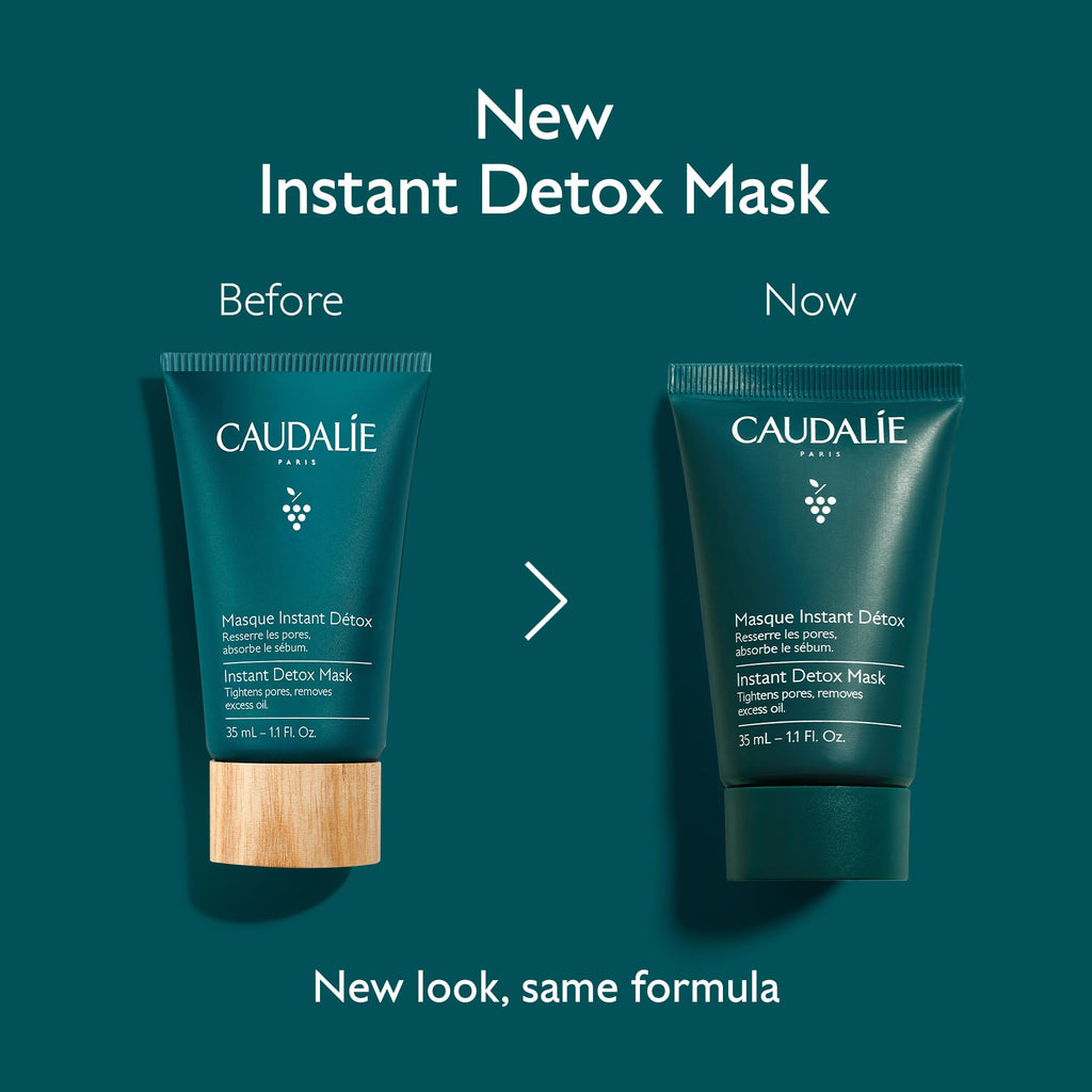 Caudalie Instant Detox Mask, Pore Minimizing Pink Clay Face Mask