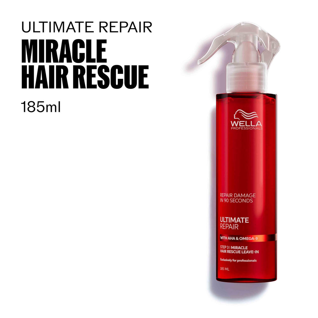 Wella Professionals Ultimate Repair Miracle Hair Rescue for Damaged Hair | Rebuilds strength fast, 90-second treatment, visibly smoother, 99% less breakage vs regular shampoo