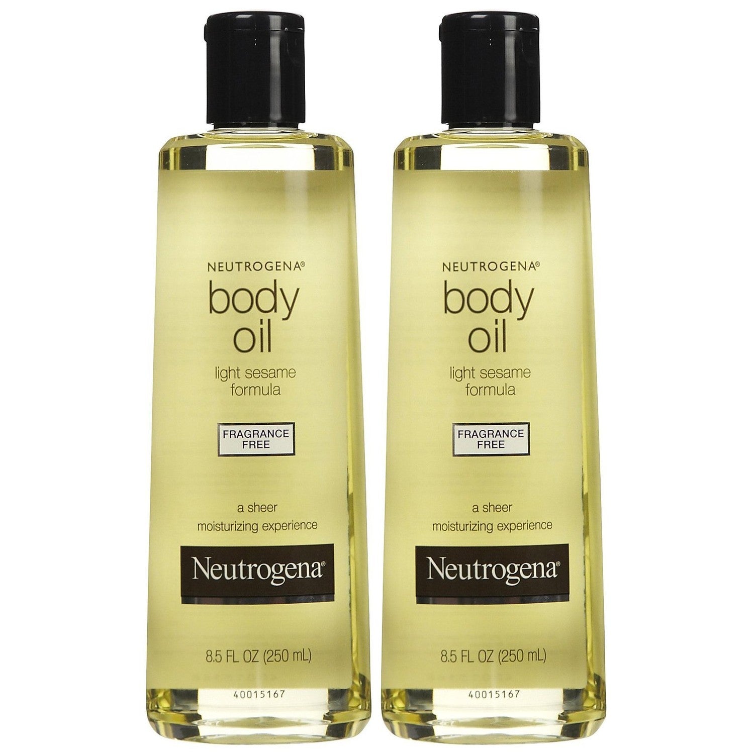 Neutrogena Body Oil Light Sesame Formula, 16 fl. oz | Nourishing Moisturizer, for Before- and After-Shower Application, Lightweight, Non-Greasy Feel