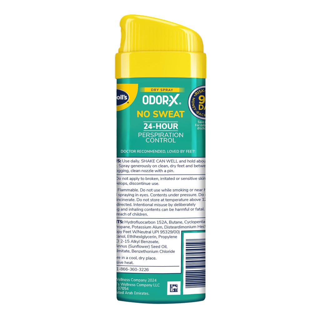 Dr. Scholl's Odor X Foot Spray & Foot Deodorant Antiperspirant, 3.8 Oz