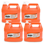 Buy now GOJO 095804 NATURAL ORANGE Pumice Hand Cleaner, Citrus, 0.5 gal Pump Bottle, 4/Carton at indiglob india