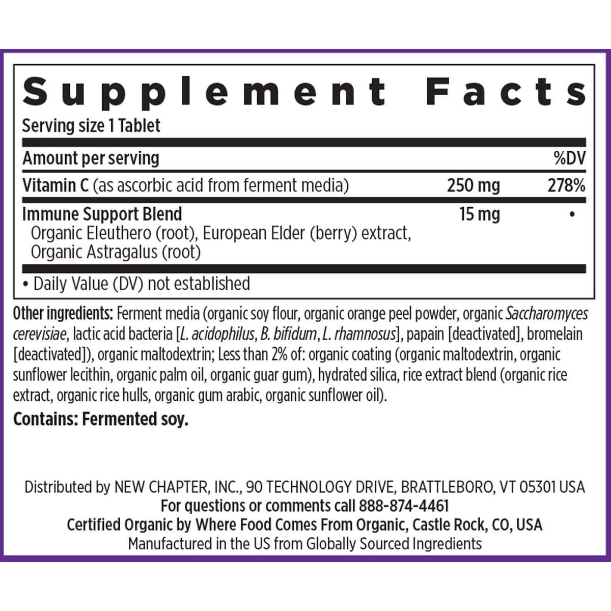 New Chapter Fermented Vitamin C and Elderberry, 60 Count