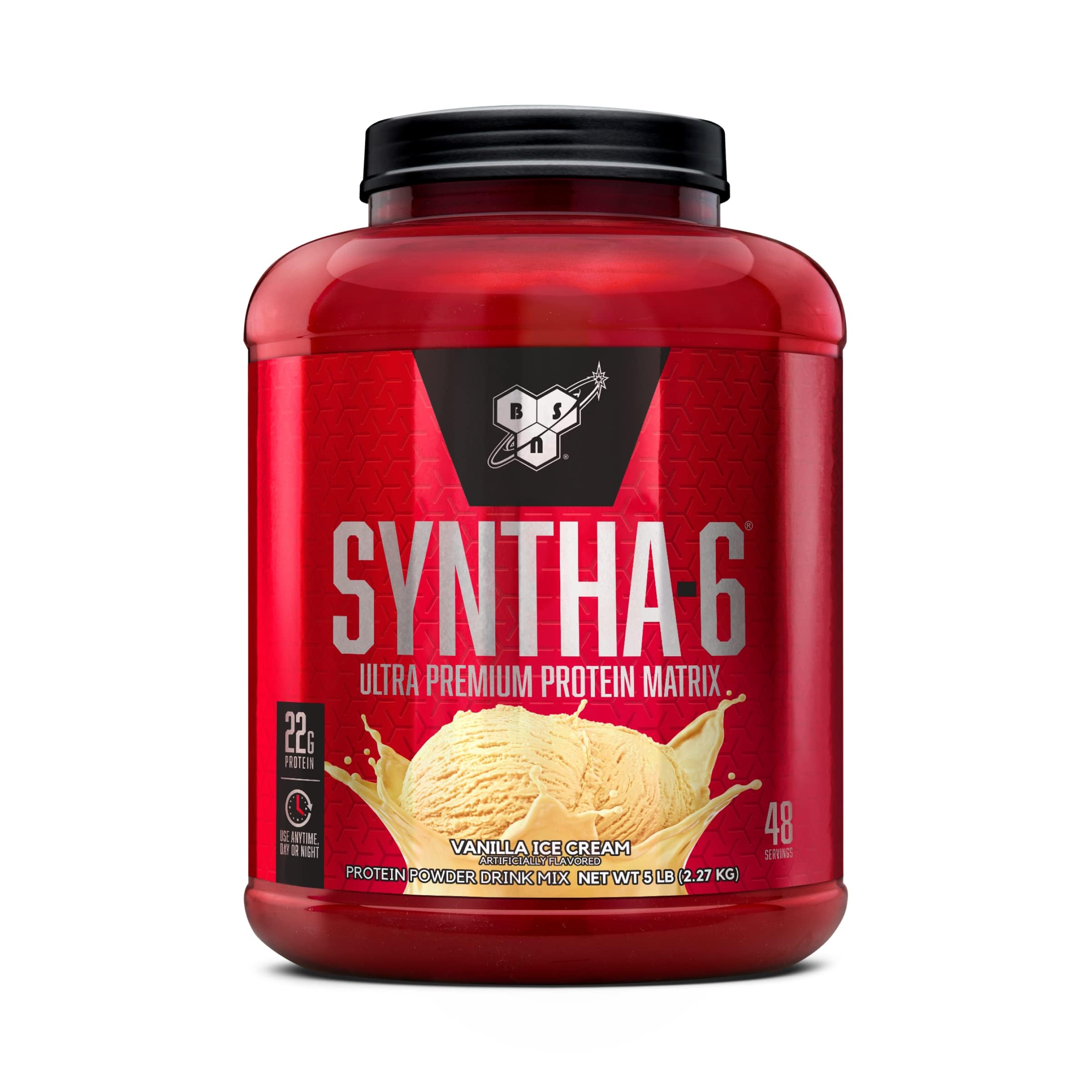 Buy now BSN SYNTHA-6 Whey Protein Powder with Micellar Casein, Chocolate Milk Protein Isolate Powder, Chocolate Milkshake, 97 Servings (Package May Vary) Vanilla Ice Cream 5 Pound (Pack of 1) at indiglob india